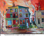 Experimental Exterior at Knigt St., St. John's, Oil on Canvas